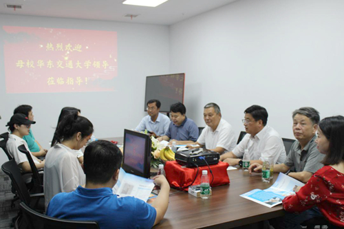 校领导实地走访江西联彩汇公司 推进“三请三回”项目落地